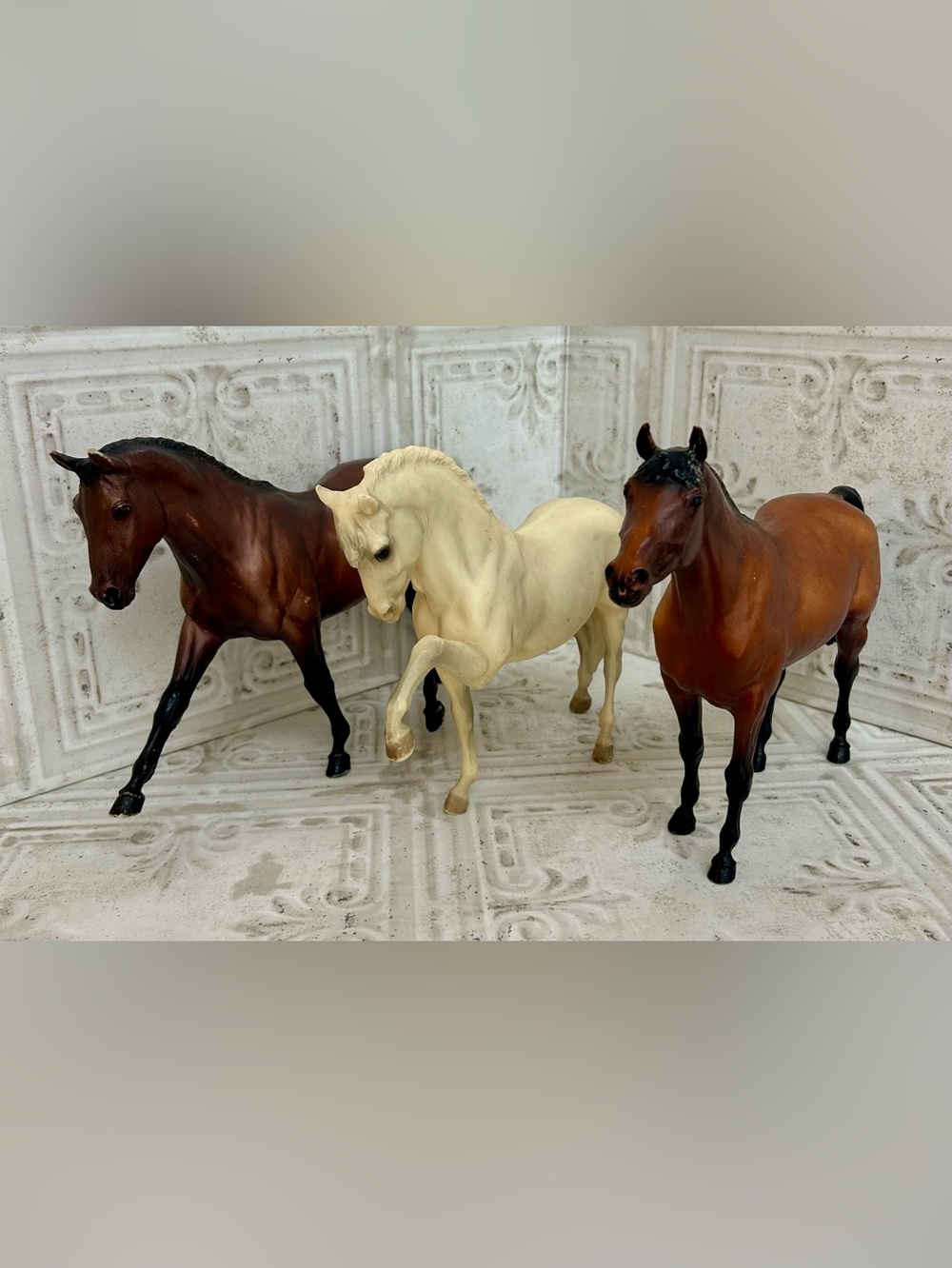 Vintage Lot of 3 Breyer Horses Hanoverian Legionario III Andalusian Rugged Lark